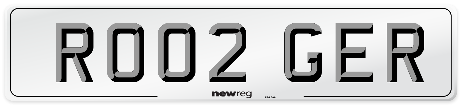 RO02 GER Number Plate from New Reg